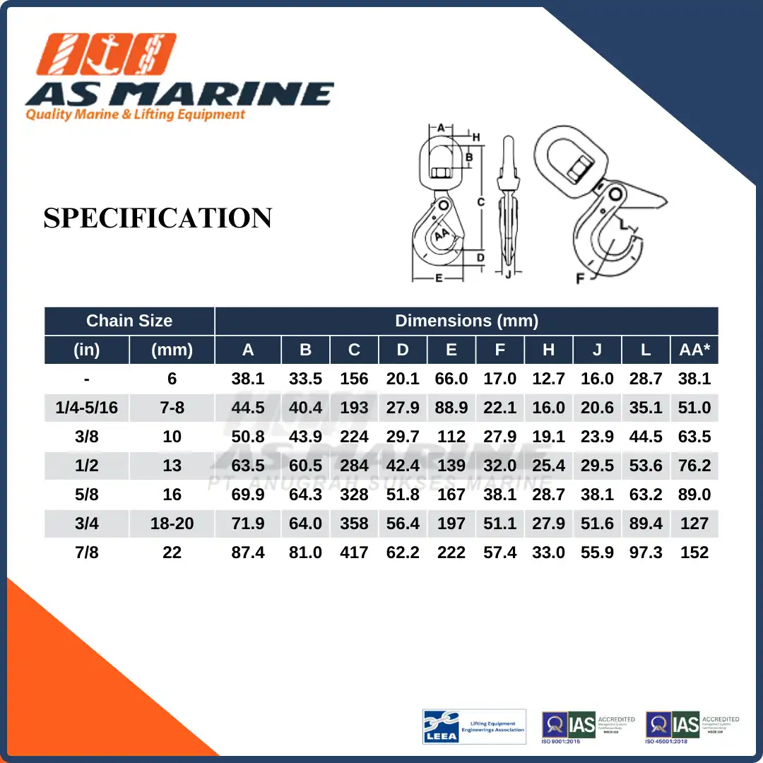 Specification S1326 Crosby USA